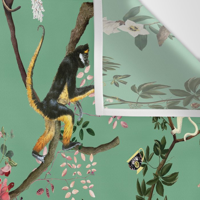 Monkey World Green Wall Tapestry Gallery Image 3