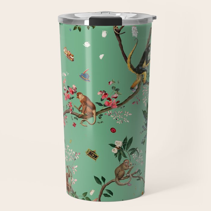 Monkey World Green Travel Mug Gallery Image 1