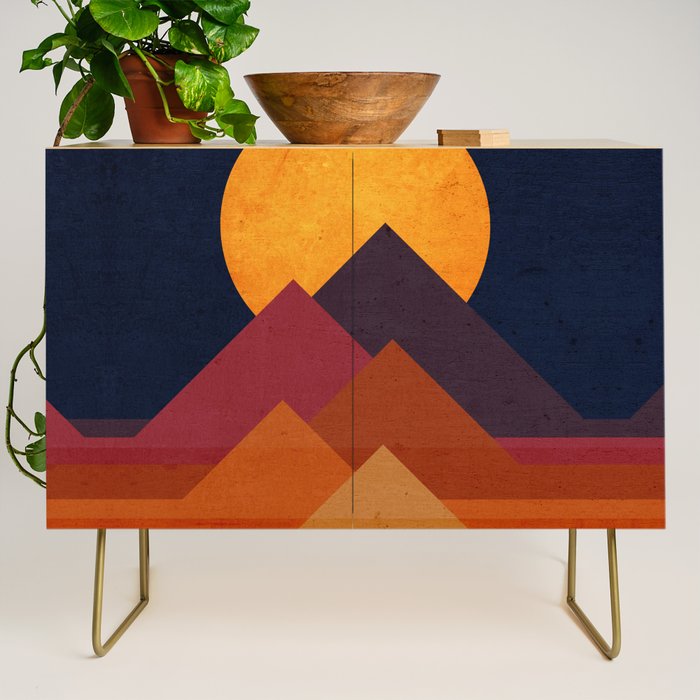 Full moon and pyramid Credenza Gallery Image 1