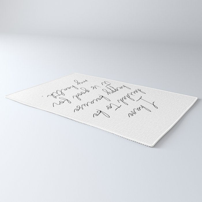 Happy Quote (Voltaire) Rug Gallery Image 3