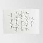 Happy Quote (Voltaire) Rug Gallery Image 2