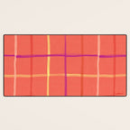 Abstract Tennis Net Pattern in Rosey Red Desk Mat Gallery Image 3