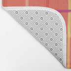 Abstract Tennis Net Pattern in Rosey Red Bath Mat Gallery Image 2