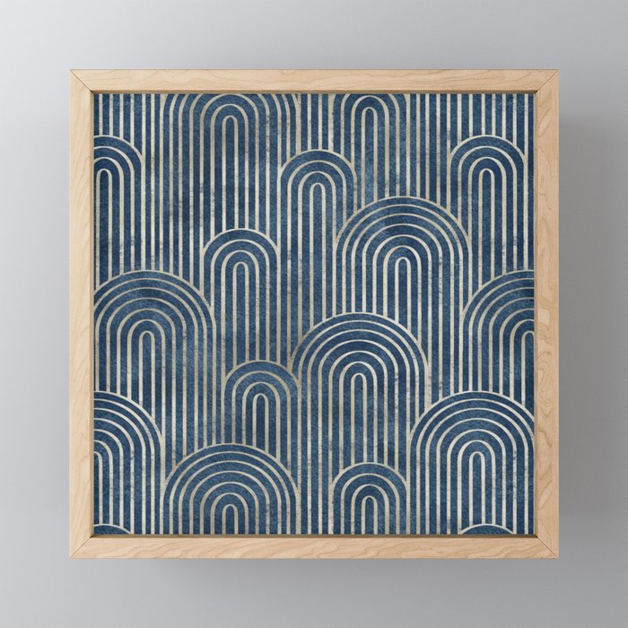 Art Deco Striped Arches Mini Art Print Gallery Image 1