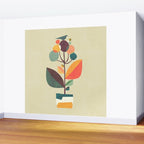 Potted plant with a bird Wall Mural Gallery Image 2