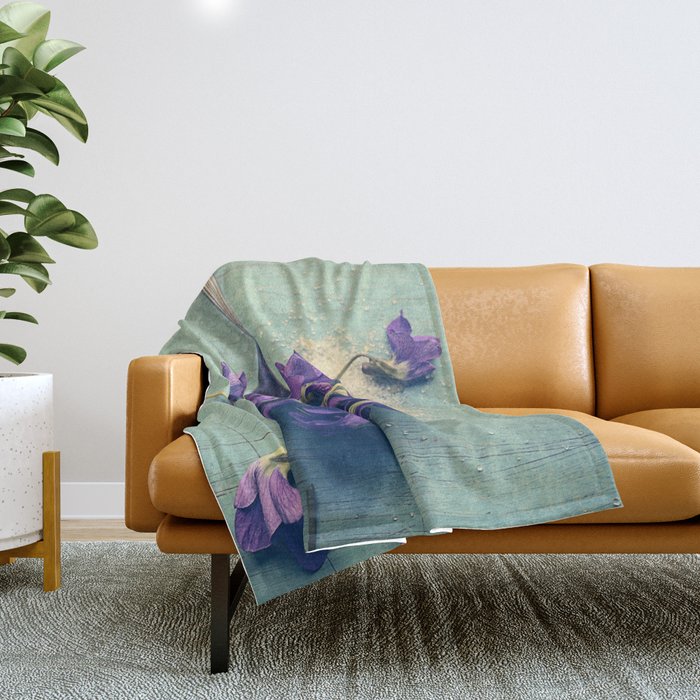 Sweet Violets Throw Blanket Gallery Image 1