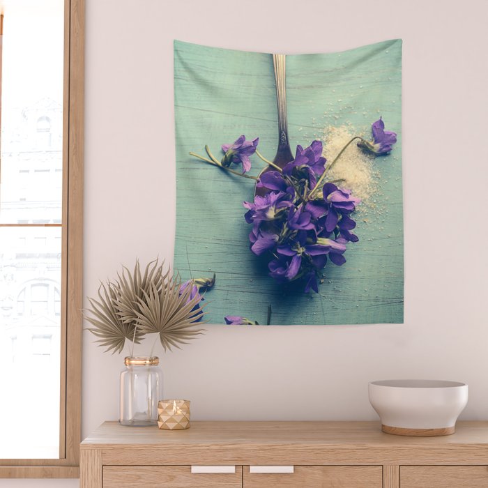 Sweet Violets Wall Tapestry Gallery Image 2