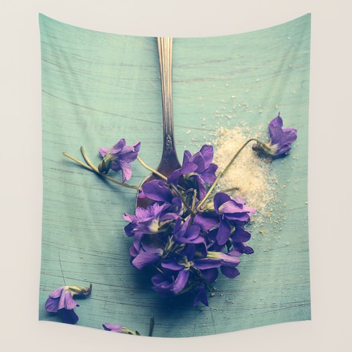 Sweet Violets Wall Tapestry Gallery Image 1