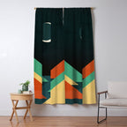 Quiet stream under crescent moon Window Curtain Gallery Image 5