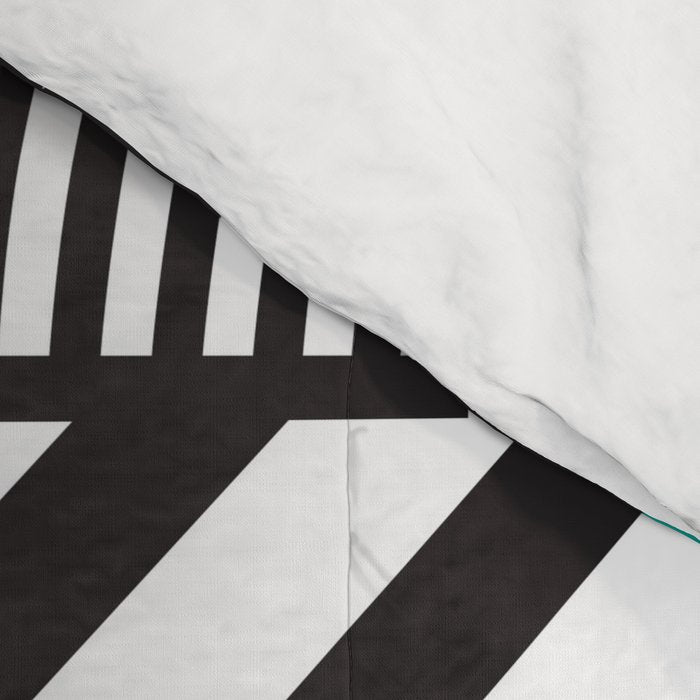 Colorful Memphis Milano Modern Geometric Shapes - 80s 90s retro electroclash pop art Aztec Comforter Gallery Image 4
