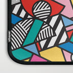 Colorful Memphis Milano Modern Geometric Shapes - 80s 90s retro electroclash pop art Aztec Laptop Sleeve Gallery Image 3