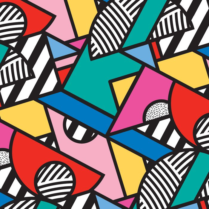 Colorful Memphis Milano Modern Geometric Shapes - 80s 90s retro electroclash pop art Aztec Coffee Mug Gallery Image 2