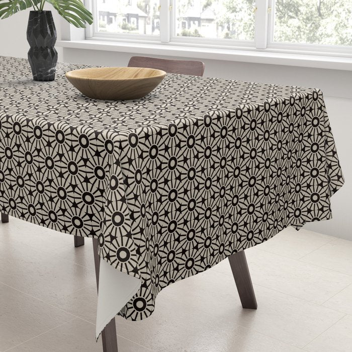 Minimalist Geometric Floral Pattern Tablecloth Gallery Image 3