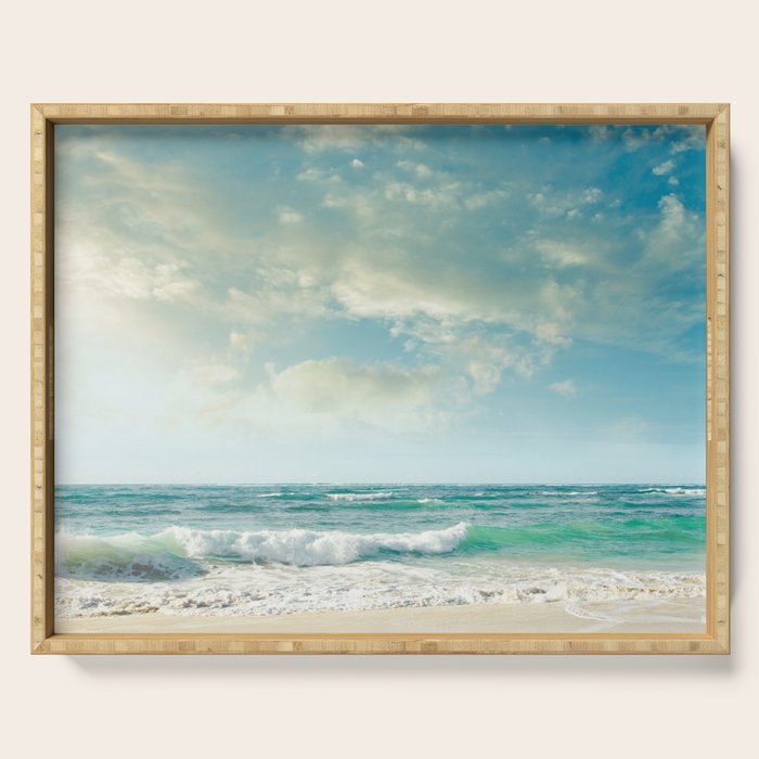 beach love tropical island paradise Serving Tray Gallery Image 1