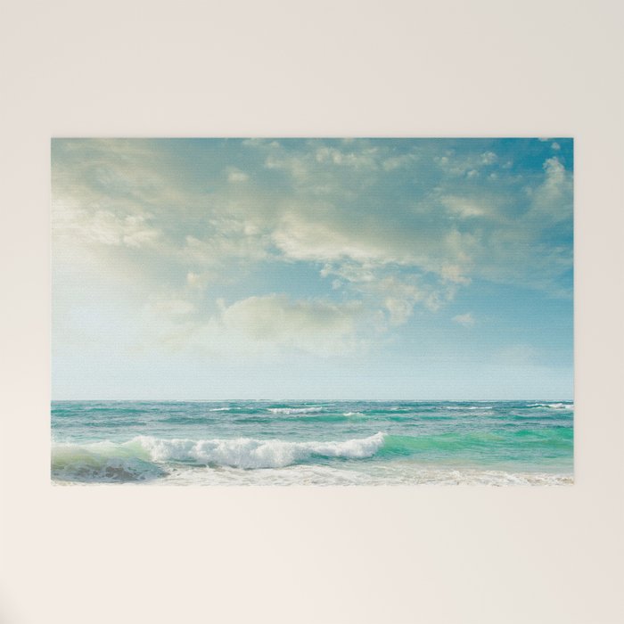 beach love tropical island paradise Welcome Mat Gallery Image 1