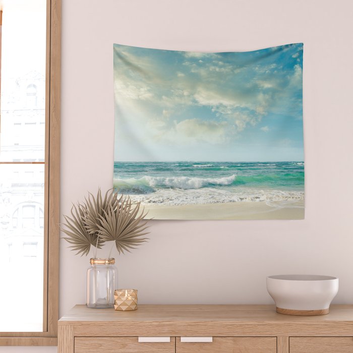 beach love tropical island paradise Wall Tapestry Gallery Image 2