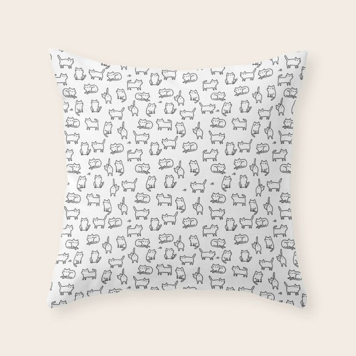 Cats, cats, cats Throw Pillow Gallery Image 6