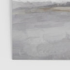 Cloudy Horizon I - Light & Dark Gray with Gold Charcoal Grey Abstract Painting, Modern Wall Art, Poster Gallery Image 3