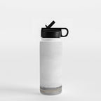 Cloudy Horizon I - Light & Dark Gray with Gold Charcoal Grey Abstract Painting, Modern Wall Art, Water Bottle Gallery Image 1