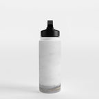Cloudy Horizon I - Light & Dark Gray with Gold Charcoal Grey Abstract Painting, Modern Wall Art, Water Bottle Gallery Image 3