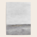 Cloudy Horizon I - Light & Dark Gray with Gold Charcoal Grey Abstract Painting, Modern Wall Art, Poster Gallery Image 4