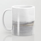 Cloudy Horizon I - Light & Dark Gray with Gold Charcoal Grey Abstract Painting, Modern Wall Art, Coffee Mug Gallery Image 3