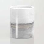 Cloudy Horizon I - Light & Dark Gray with Gold Charcoal Grey Abstract Painting, Modern Wall Art, Coffee Mug Gallery Image 4