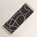 Abstract Line Art Cat Yoga Mat Gallery Image 1