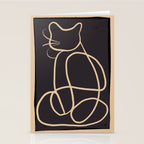 Abstract Line Art Cat Stationery Card Gallery Image 2