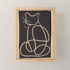 Abstract Line Art Cat Mini Art Print Gallery Image 1