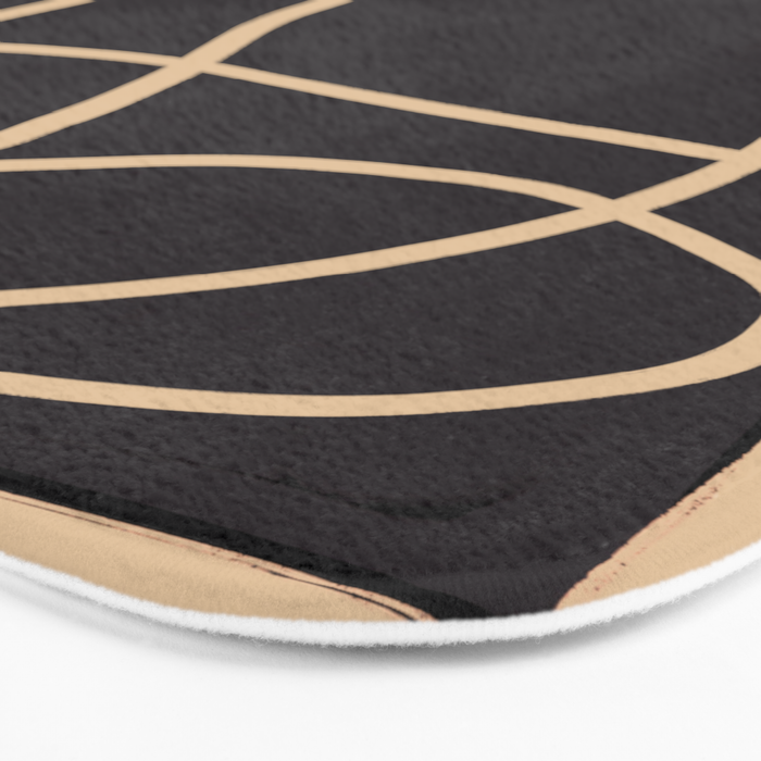 Abstract Line Art Cat Bath Mat Gallery Image 3