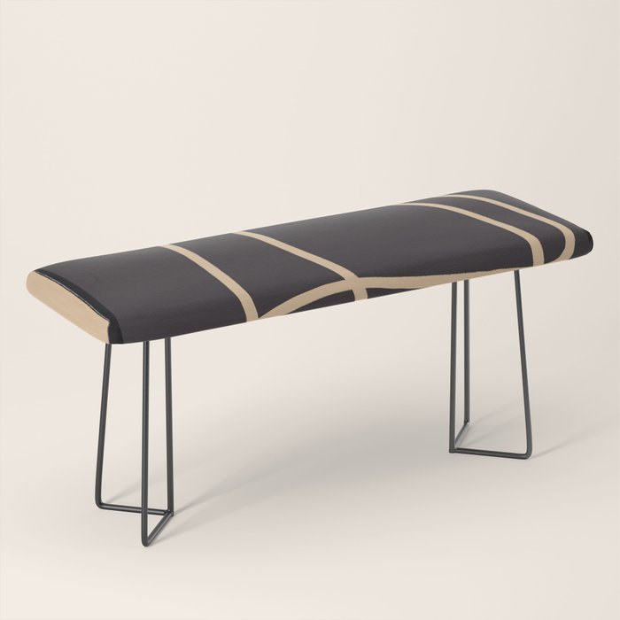 Abstract Line Art Cat Bench Gallery Image 1