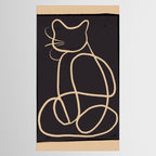 Abstract Line Art Cat Tablecloth Gallery Image 2