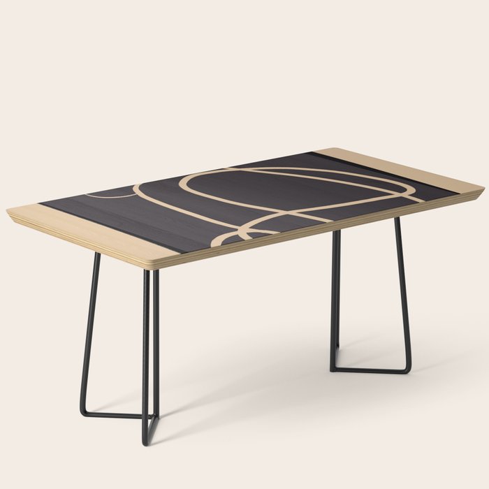 Abstract Line Art Cat Coffee Table Gallery Image 1