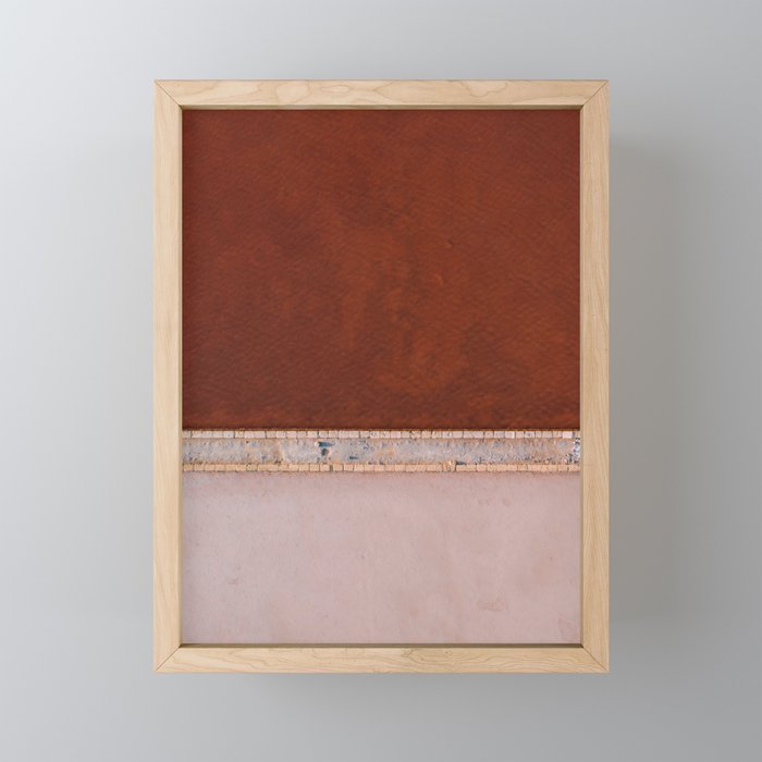 Pink and Red Salt Lake in Italy Mini Art Print Gallery Image 1