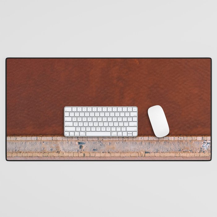 Pink and Red Salt Lake in Italy Desk Mat Gallery Image 1