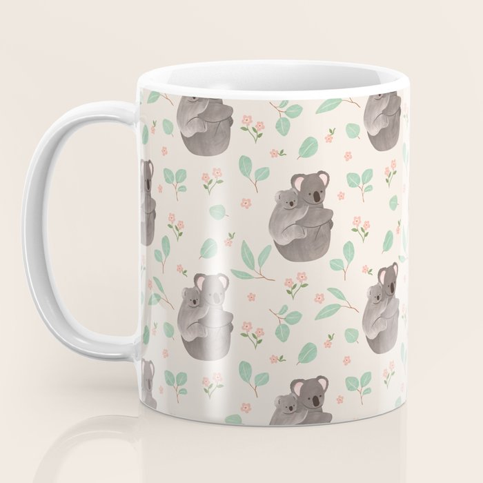 Koala and Eucalyptus Pattern Coffee Mug Gallery Image 3