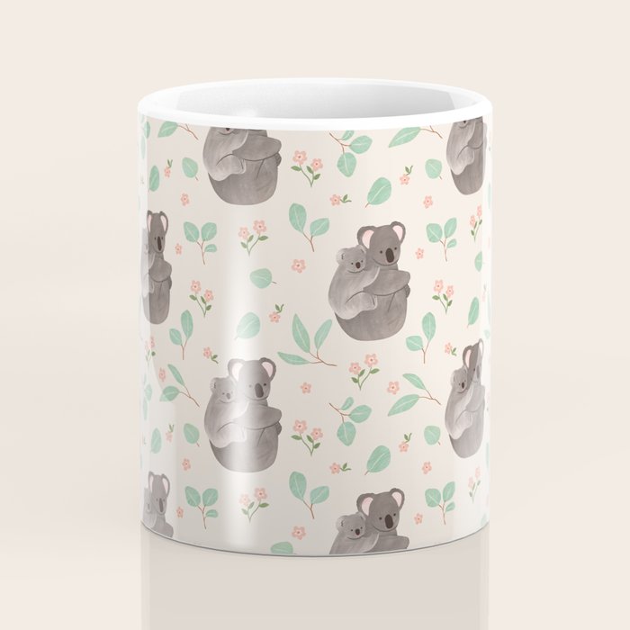Koala and Eucalyptus Pattern Coffee Mug Gallery Image 4