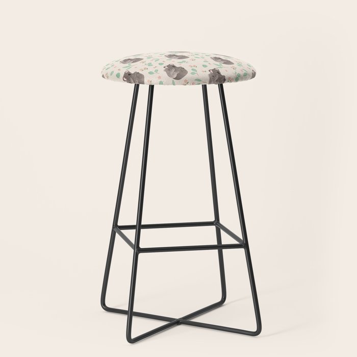 Koala and Eucalyptus Pattern Stool Gallery Image 1