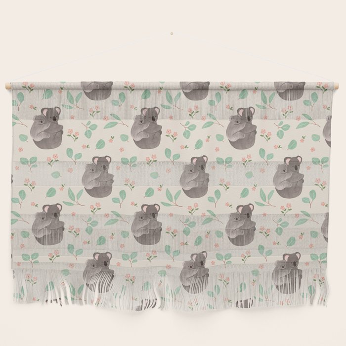 Koala and Eucalyptus Pattern Wall Hanging Gallery Image 1