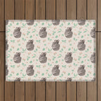 Koala and Eucalyptus Pattern Outdoor Rug Gallery Image 1