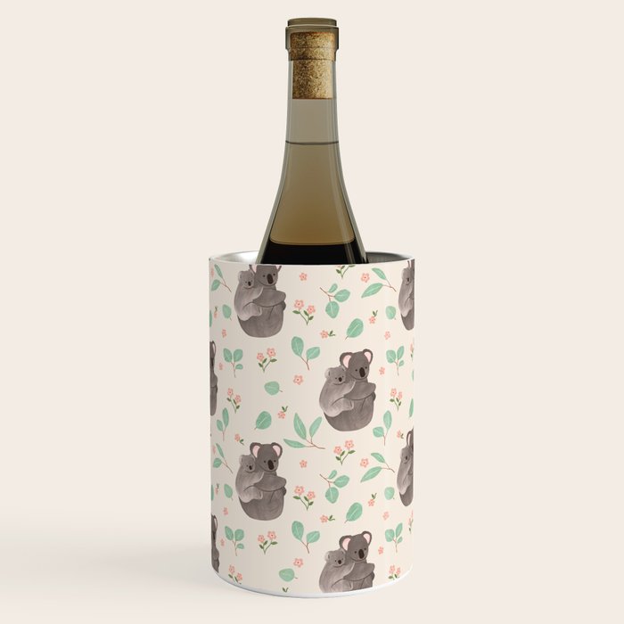 Koala and Eucalyptus Pattern Wine Chiller Gallery Image 1