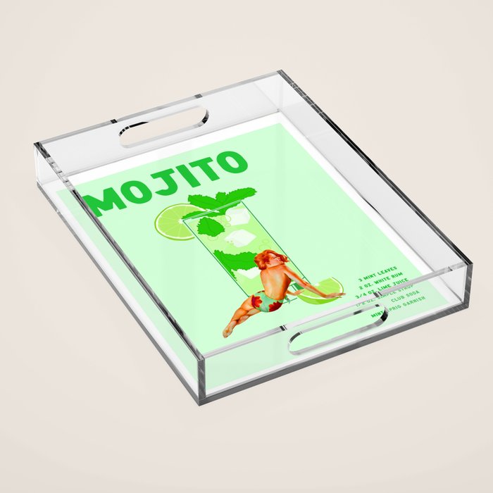 The Mojito Cocktail Acrylic Tray Gallery Image 1