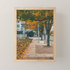 Autumn Sidewalk Mini Art Print Gallery Image 1