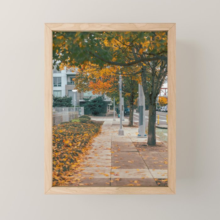 Autumn Sidewalk Mini Art Print Gallery Image 1