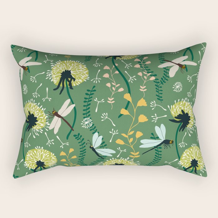 Dandelion Day - Meadow Rectangular Pillow Gallery Image 2