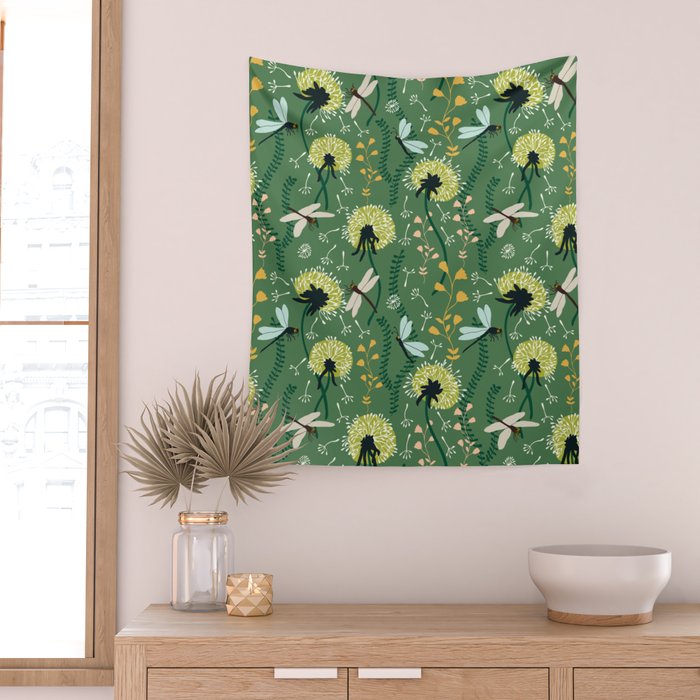 Dandelion Day - Meadow Wall Tapestry Gallery Image 2