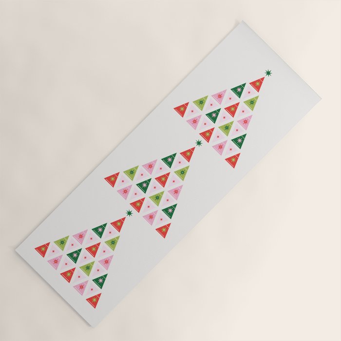 Merry Christmas Tree Yoga Mat Gallery Image 1