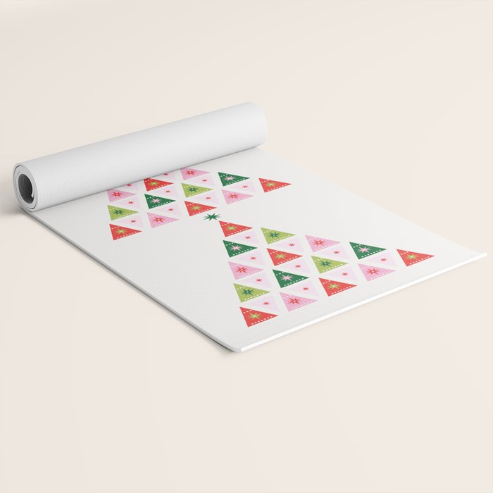 Merry Christmas Tree Yoga Mat Gallery Image 2