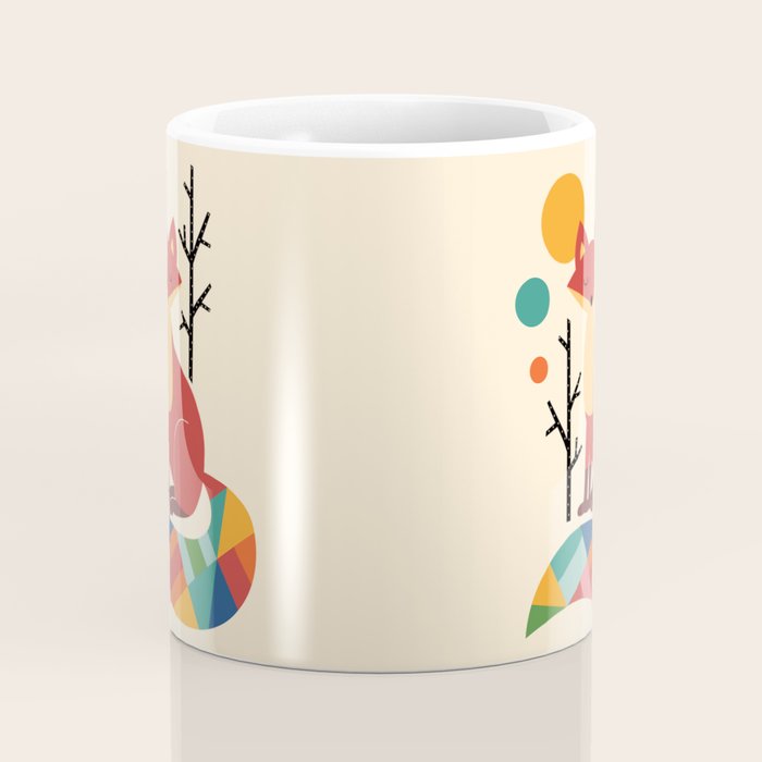 Rainbow Fox Coffee Mug Gallery Image 4